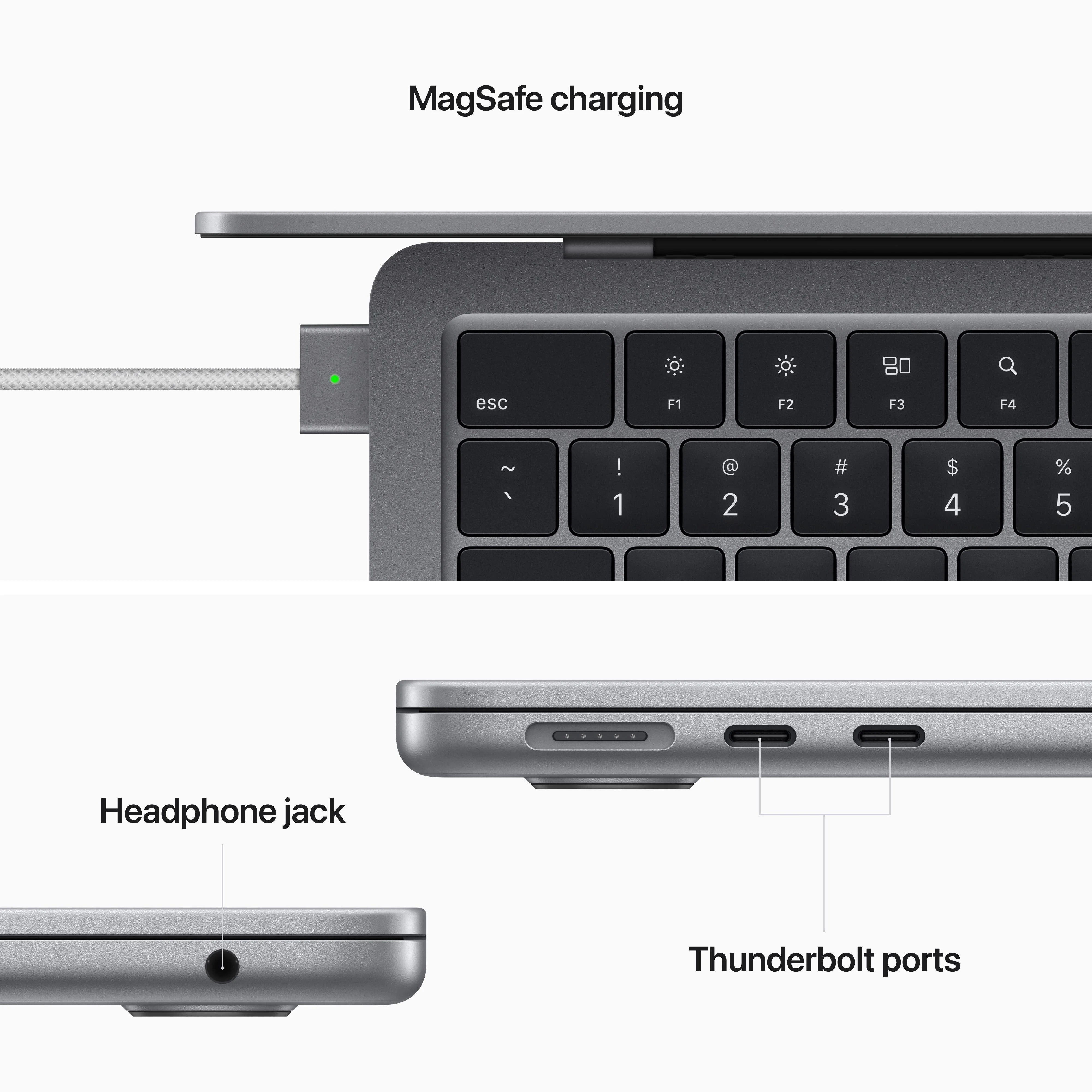 13-inch MacBook Air: Apple M2 chip with 8‑core CPU and 8‑core GPU, 256GB SSD - Space Grey - Image 7