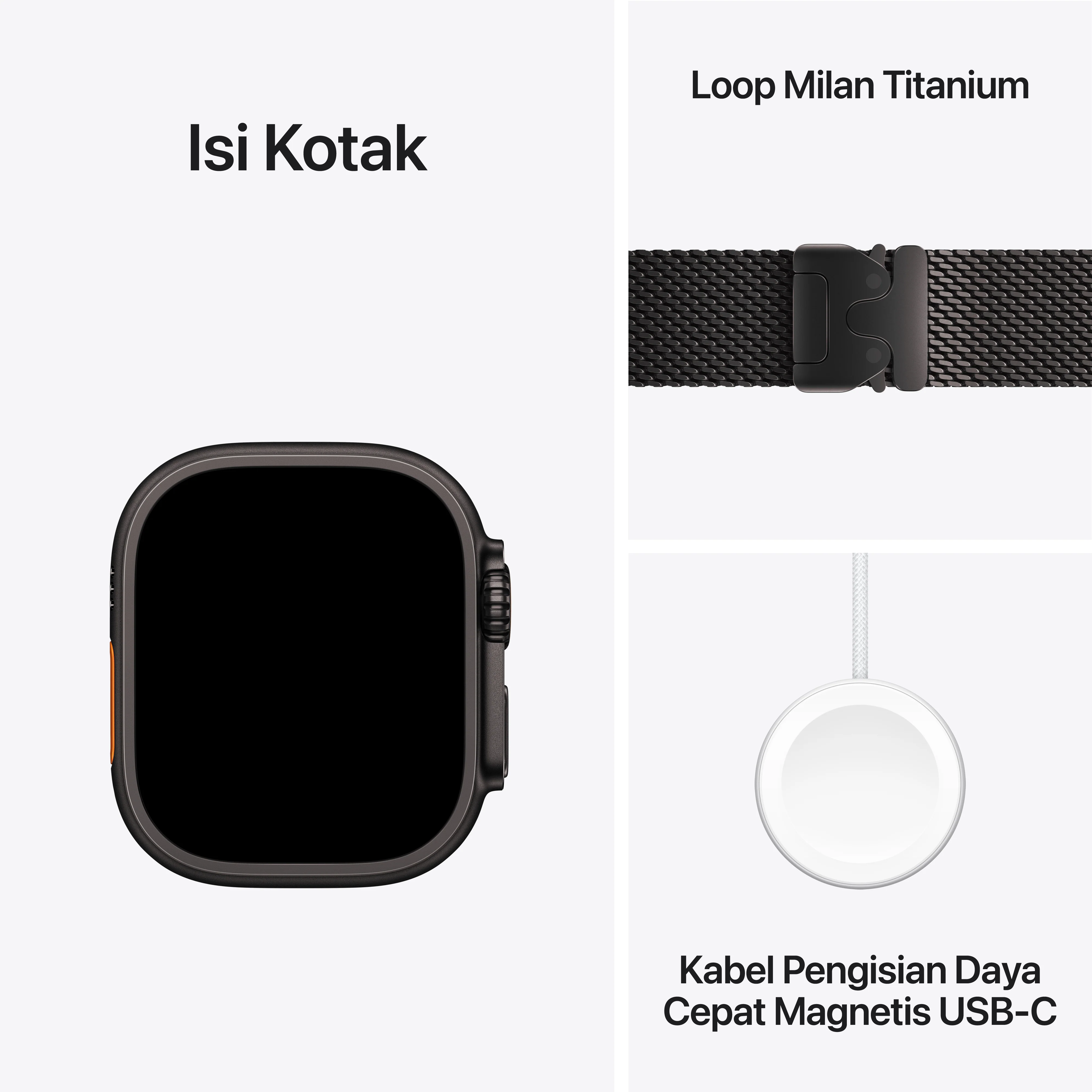 2024 Apple Watch Ultra 2 49 mm Black Titanium Case Milanese Loop - Image 9