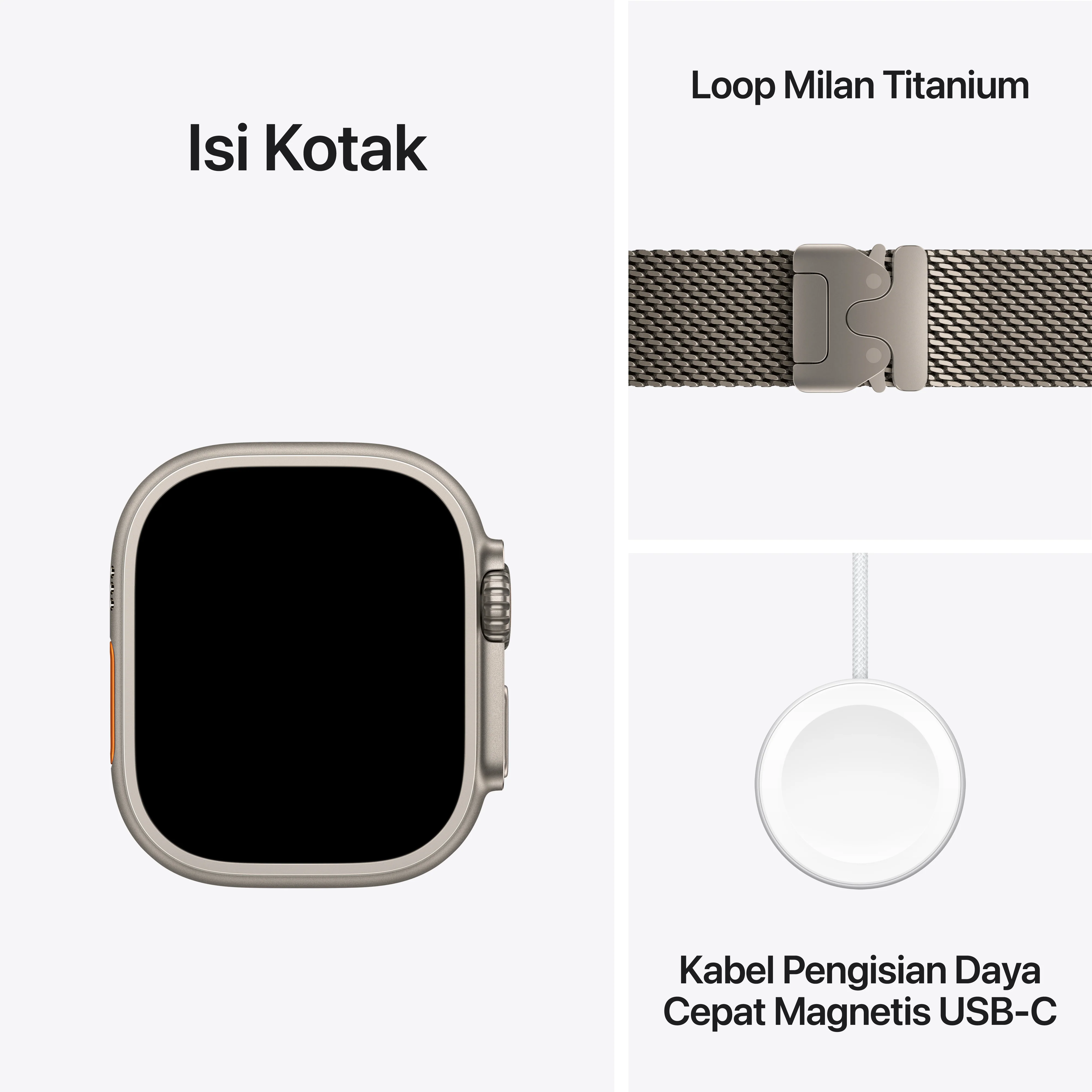 2024 Apple Watch Ultra 2 49 mm Natural Titanium Case Milanese Loop - Image 9