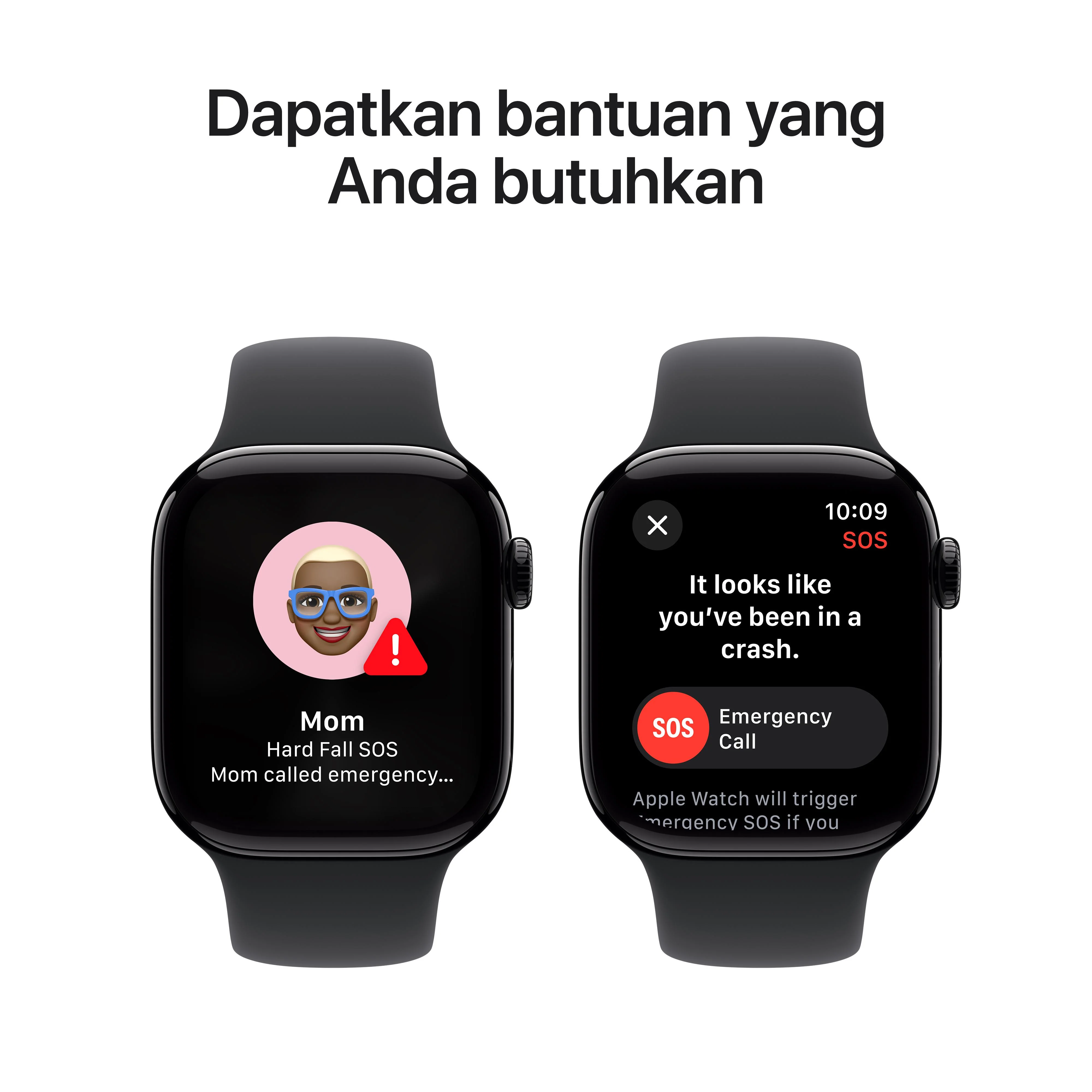 Apple Watch Series 10 GPS 42mm Jet Black Aluminium Case with Black Sport Band - M/L - Image 6