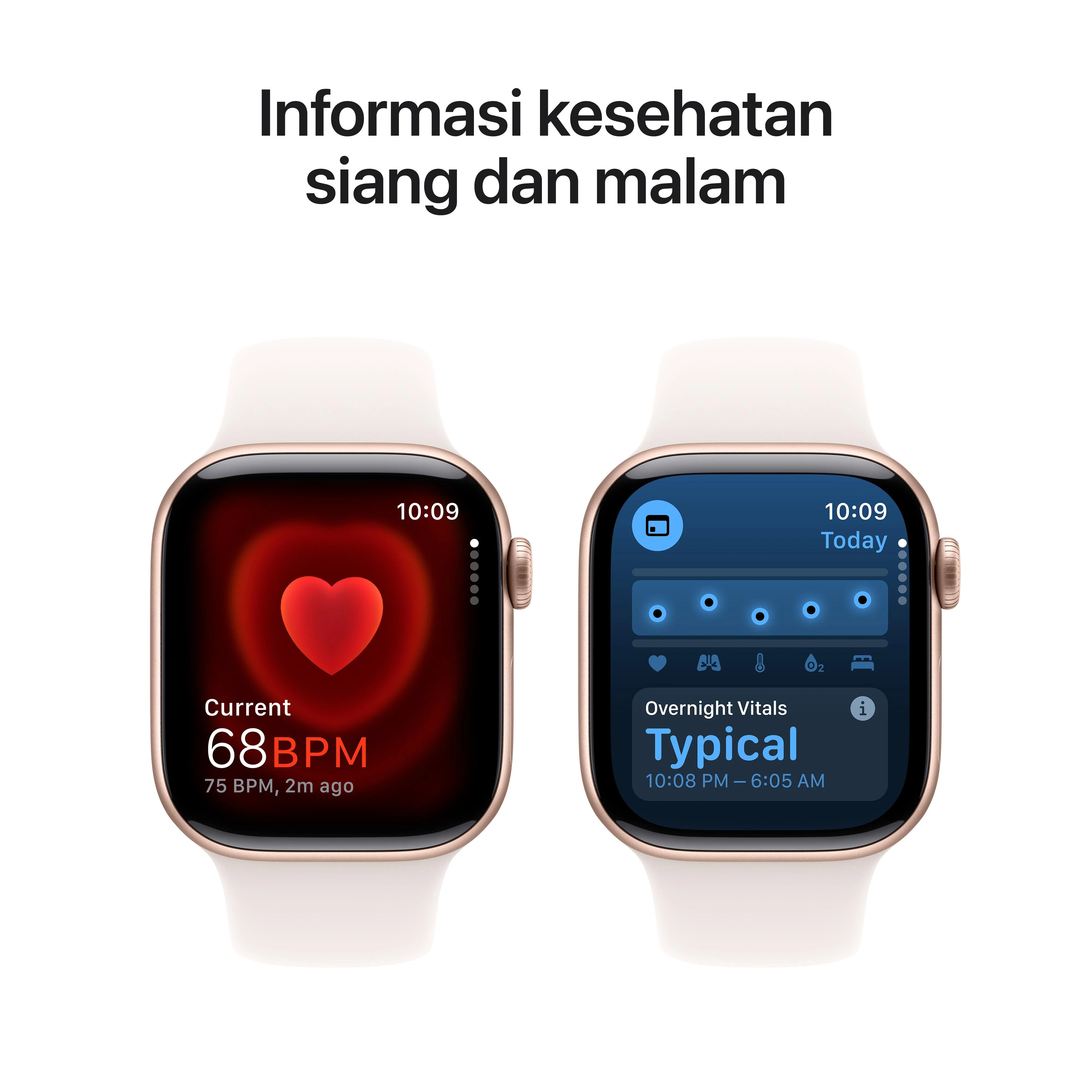Apple Watch Series 10 GPS 42mm Rose Gold Aluminium Case with Light Blush Sport Band - M/L - Image 5