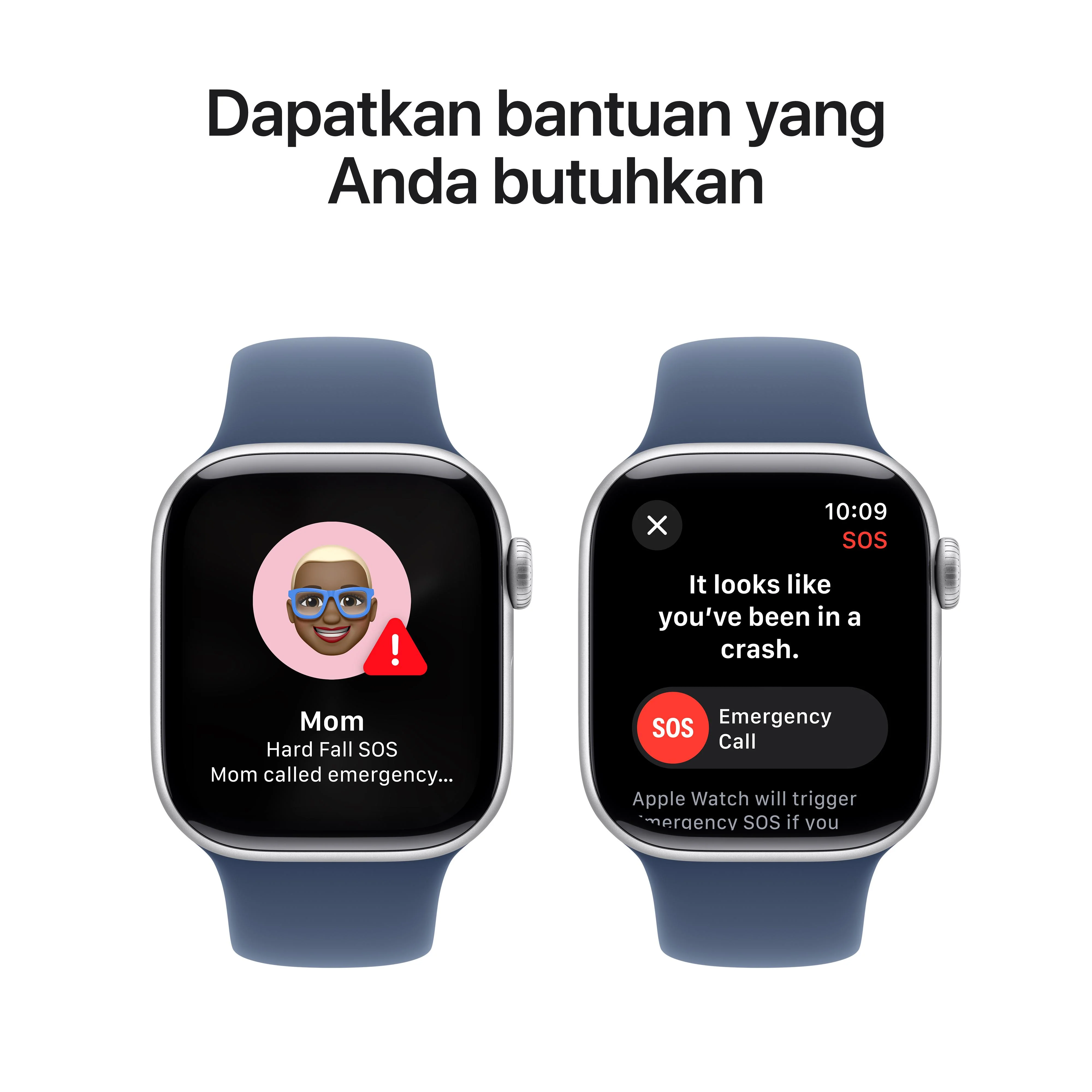 Apple Watch Series 10 GPS 42mm Silver Aluminium Case with Denim Sport Band - S/M - Image 6
