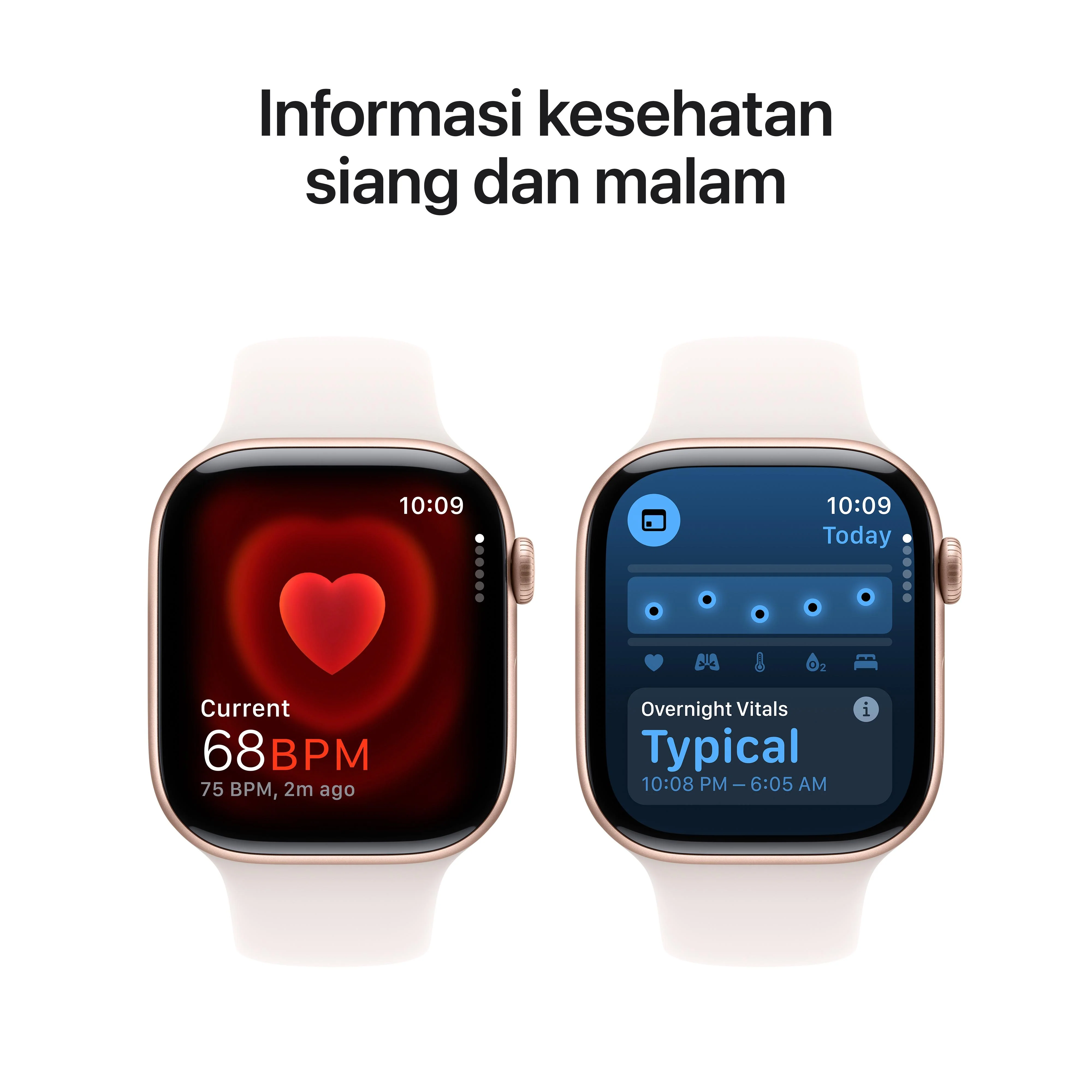 Apple Watch Series 10 GPS 46mm Rose Gold Aluminium Case with Light Blush Sport Band - M/L - Image 5