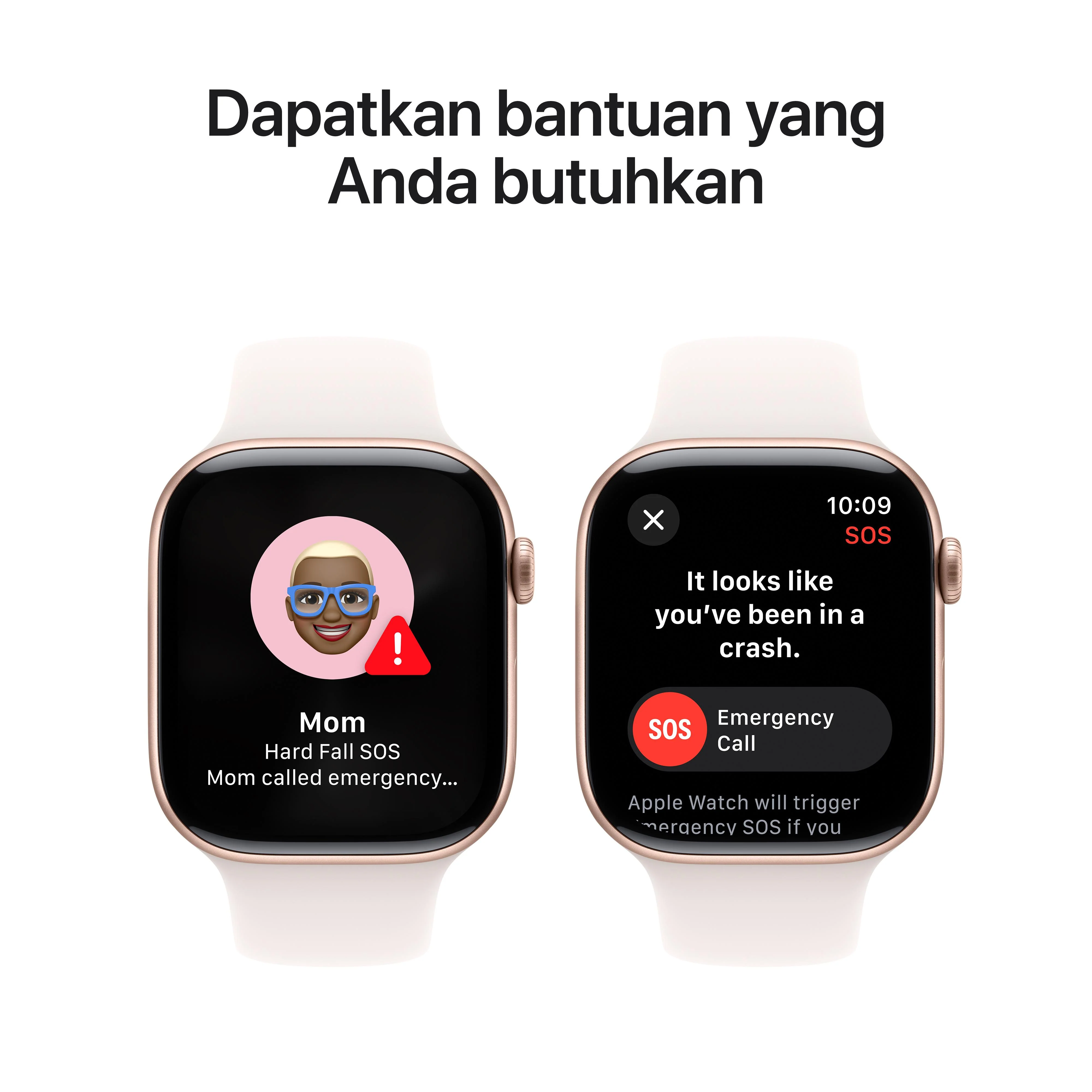 Apple Watch Series 10 GPS 46mm Rose Gold Aluminium Case with Light Blush Sport Band - S/M - Image 6
