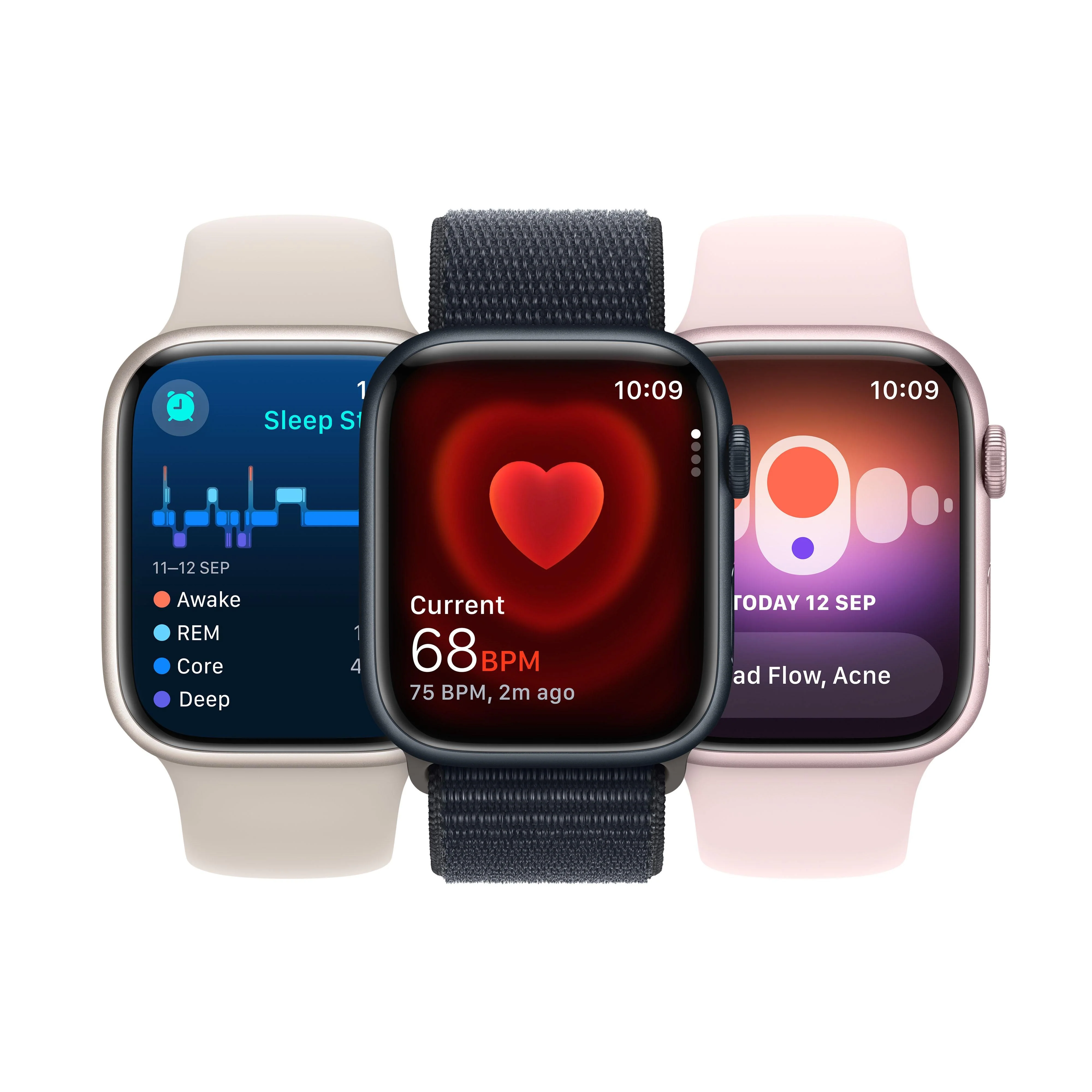 Apple Watch Series 9 GPS 41mm Pink Aluminium Case with Light Pink Sport Band - S/M - Image 7
